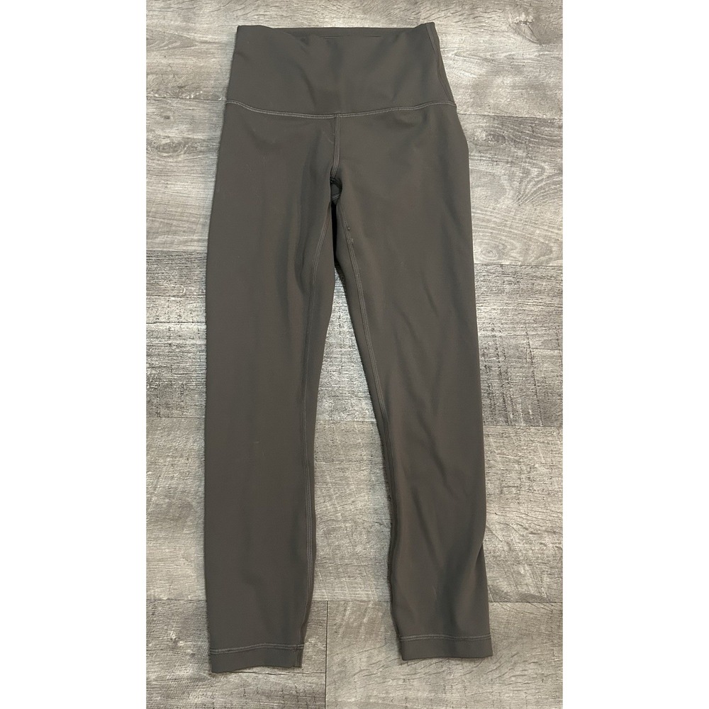 Lululemon Align High‎ Rise Crop Capri Pants Leggings Sz 4 Army Green